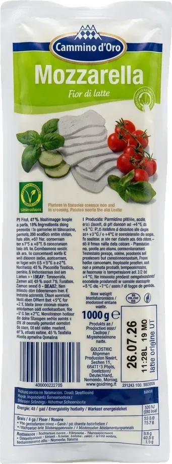 Cammino d'Oro Mozzarella Fior di Latte 1kg